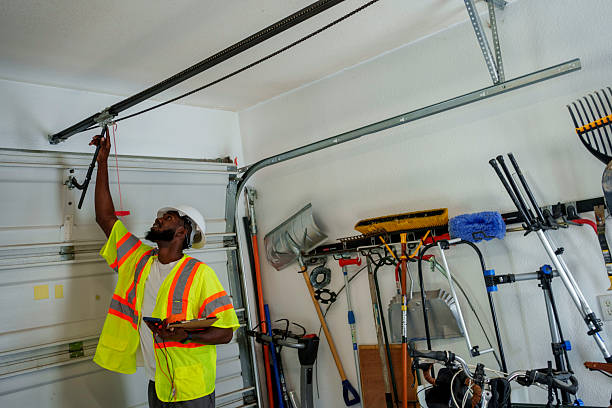 Professional Garage Door Panel Replacement technician working in Midway, GA